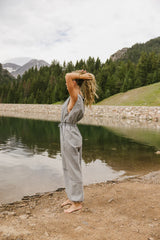 Weekend Warrior Jumpsuit in Grey FINAL SALE