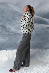 Becky Striped Wide Leg Jeans in Off White FINAL SALE