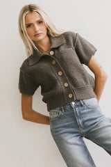 Hayes Knit Cardigan in Charcoal FINAL SALE
