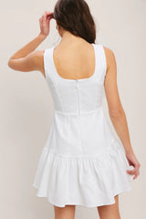 SKY GARDEN WHITE MINI DRESS
