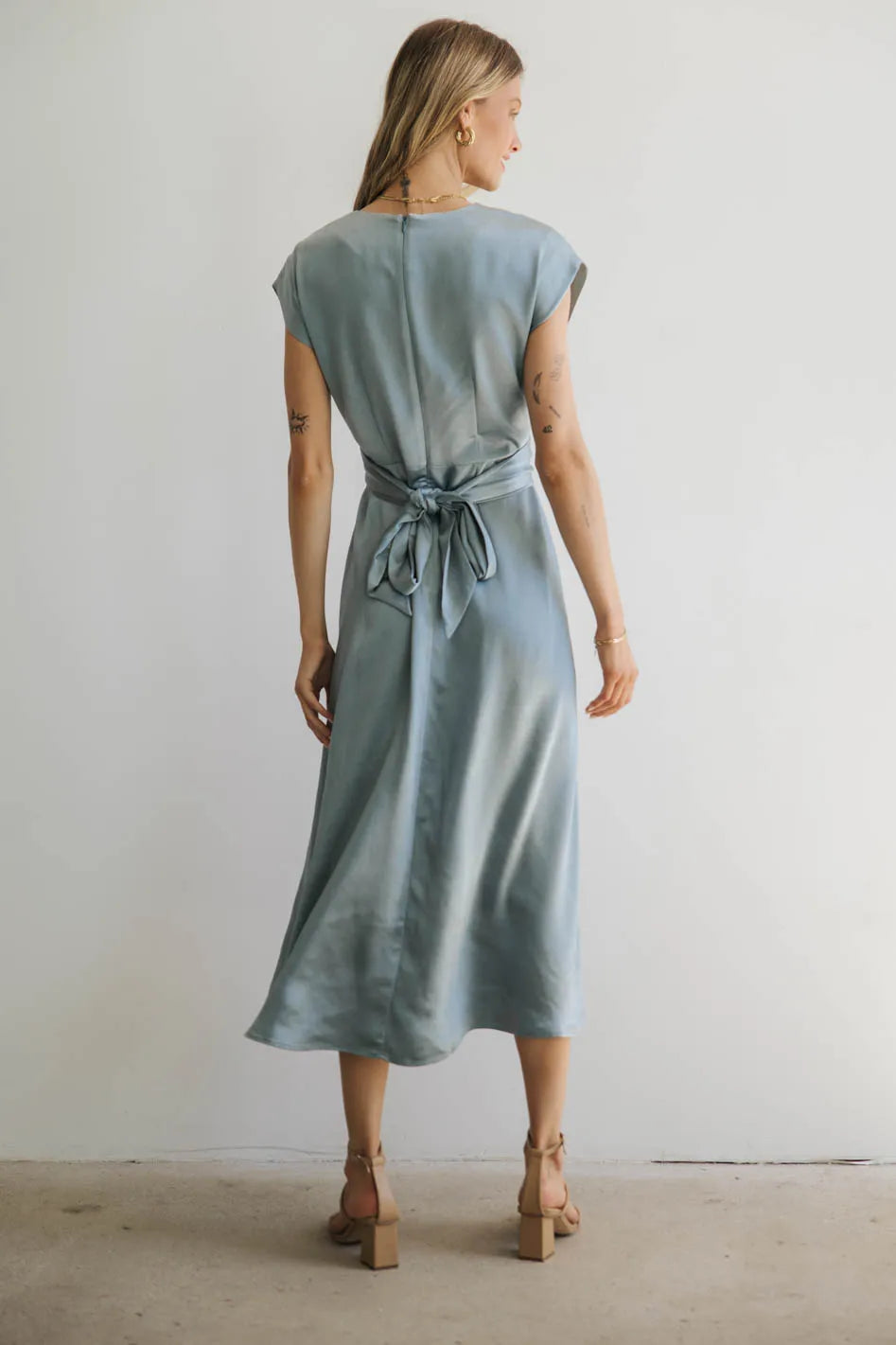 Rosalind Midi Dress in Blue FINAL SALE