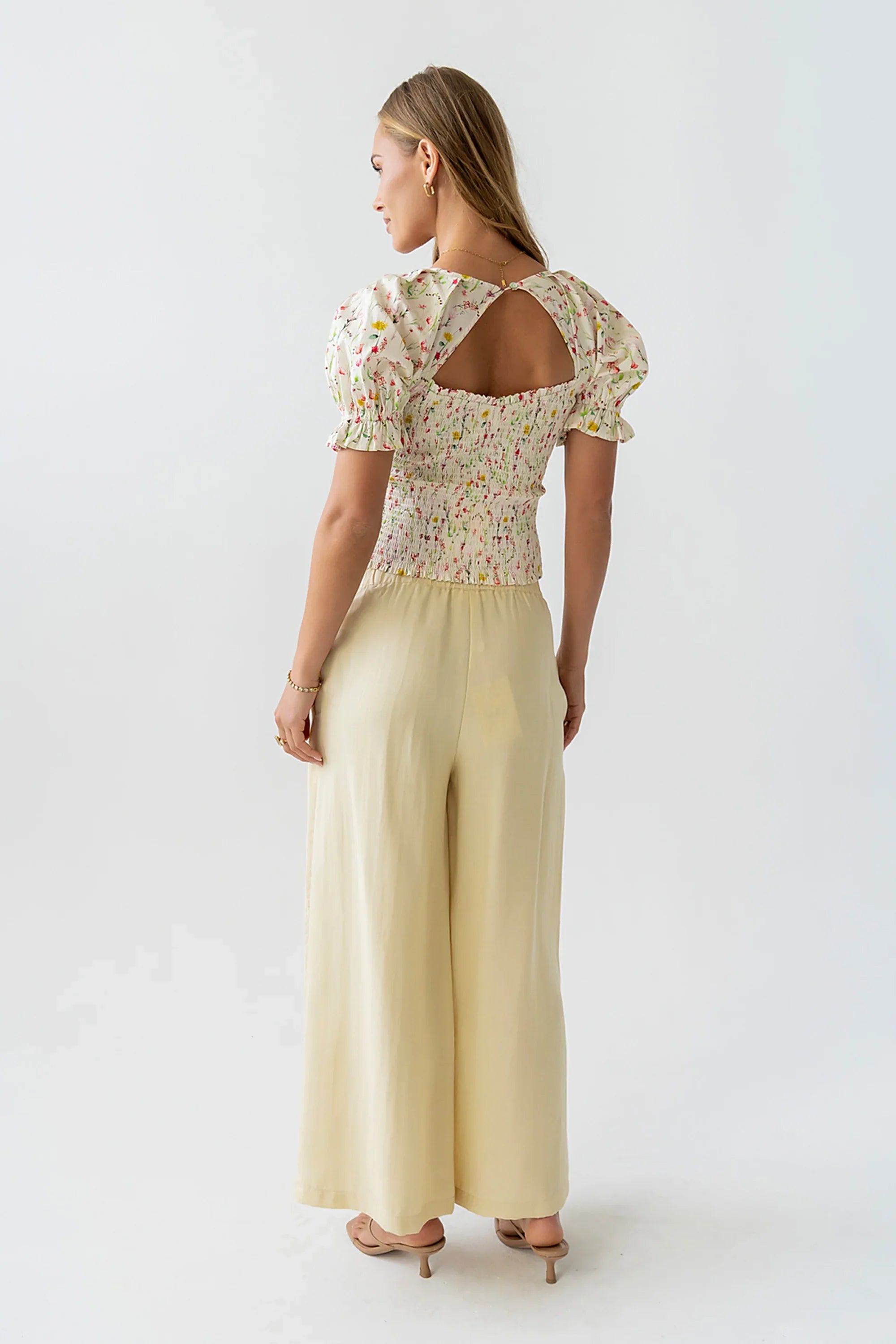 Lee Wide Leg Pants in Yellow