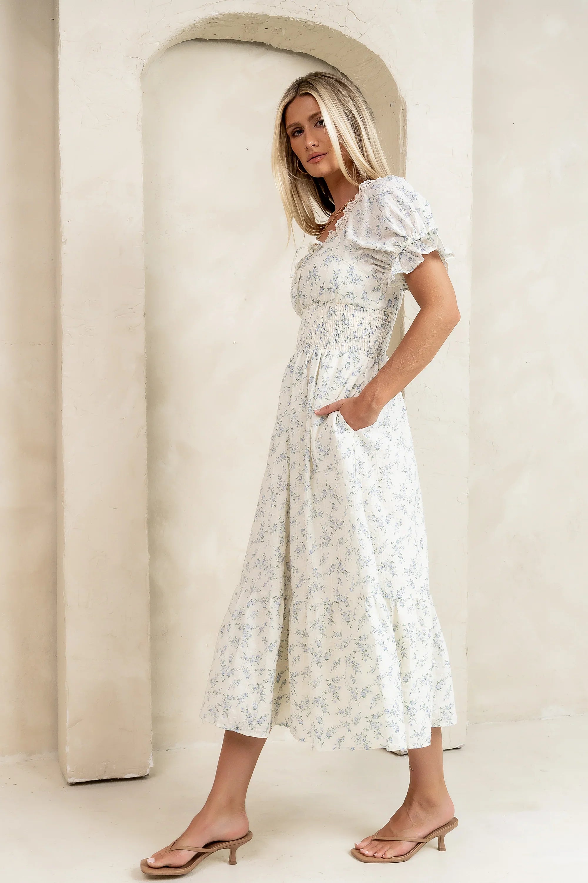 Travis Floral Midi Dress