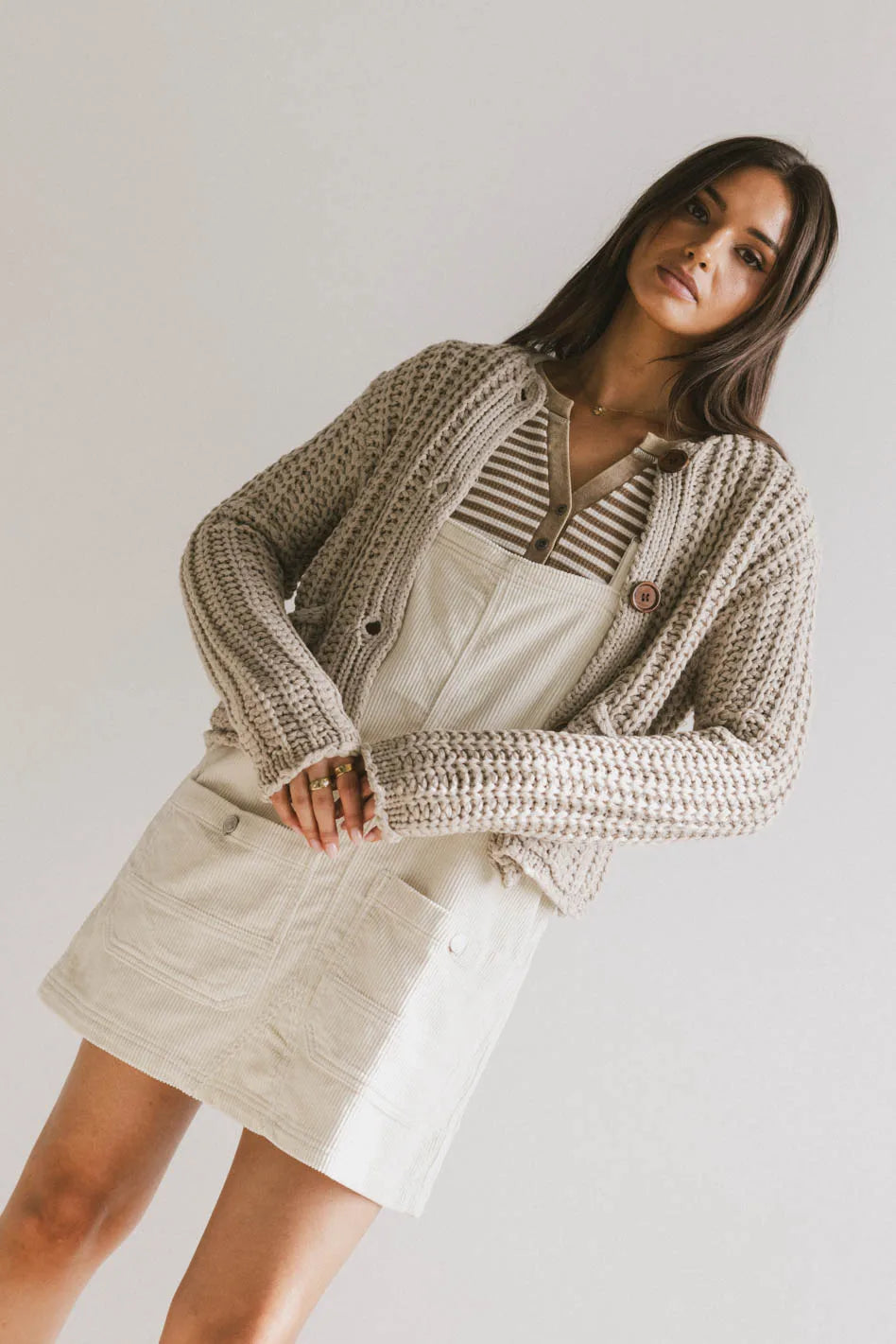 Luca Chunky Knit Sweater in Natural FINAL SALE