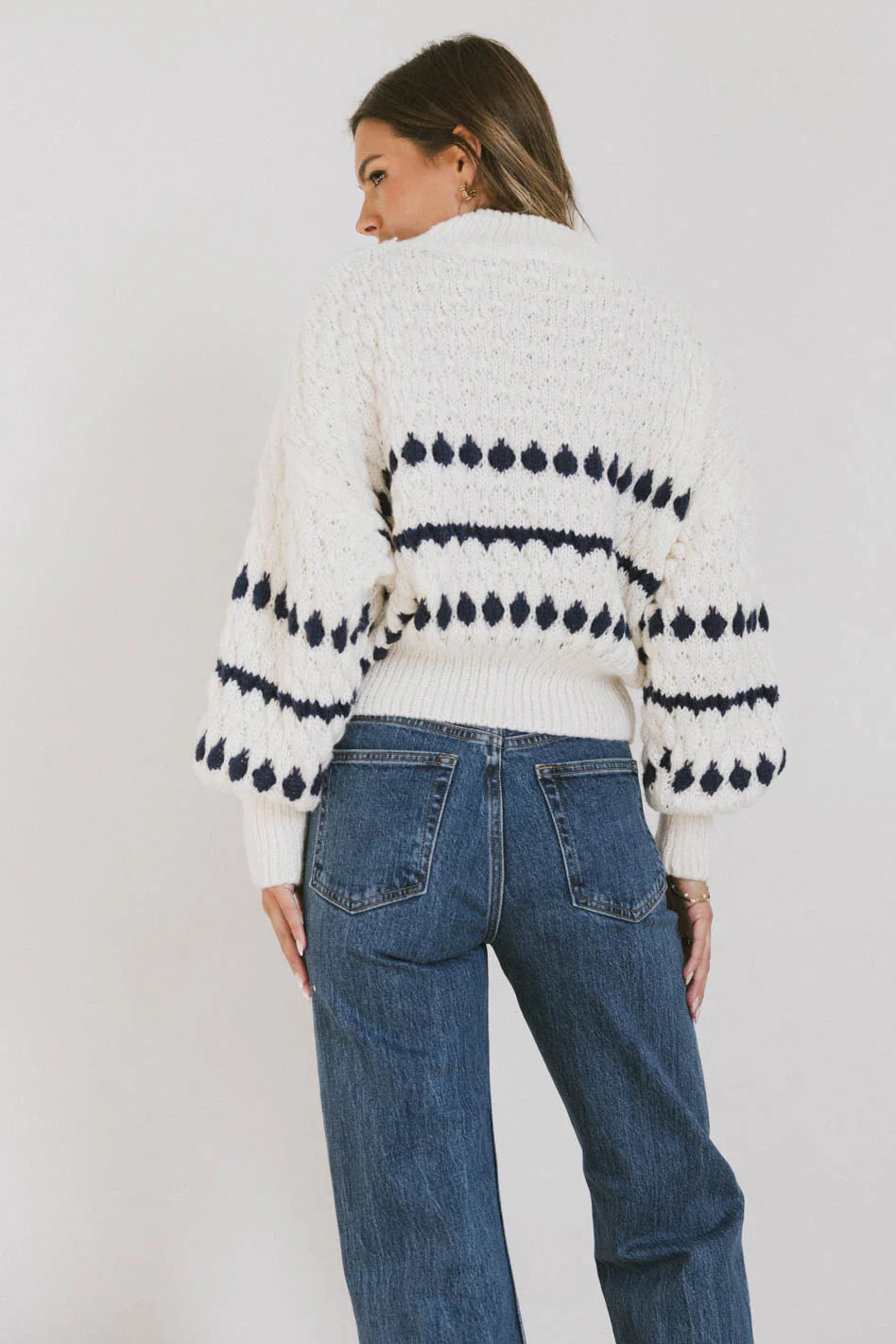 Inara Knit Sweater in Navy FINAL SALE