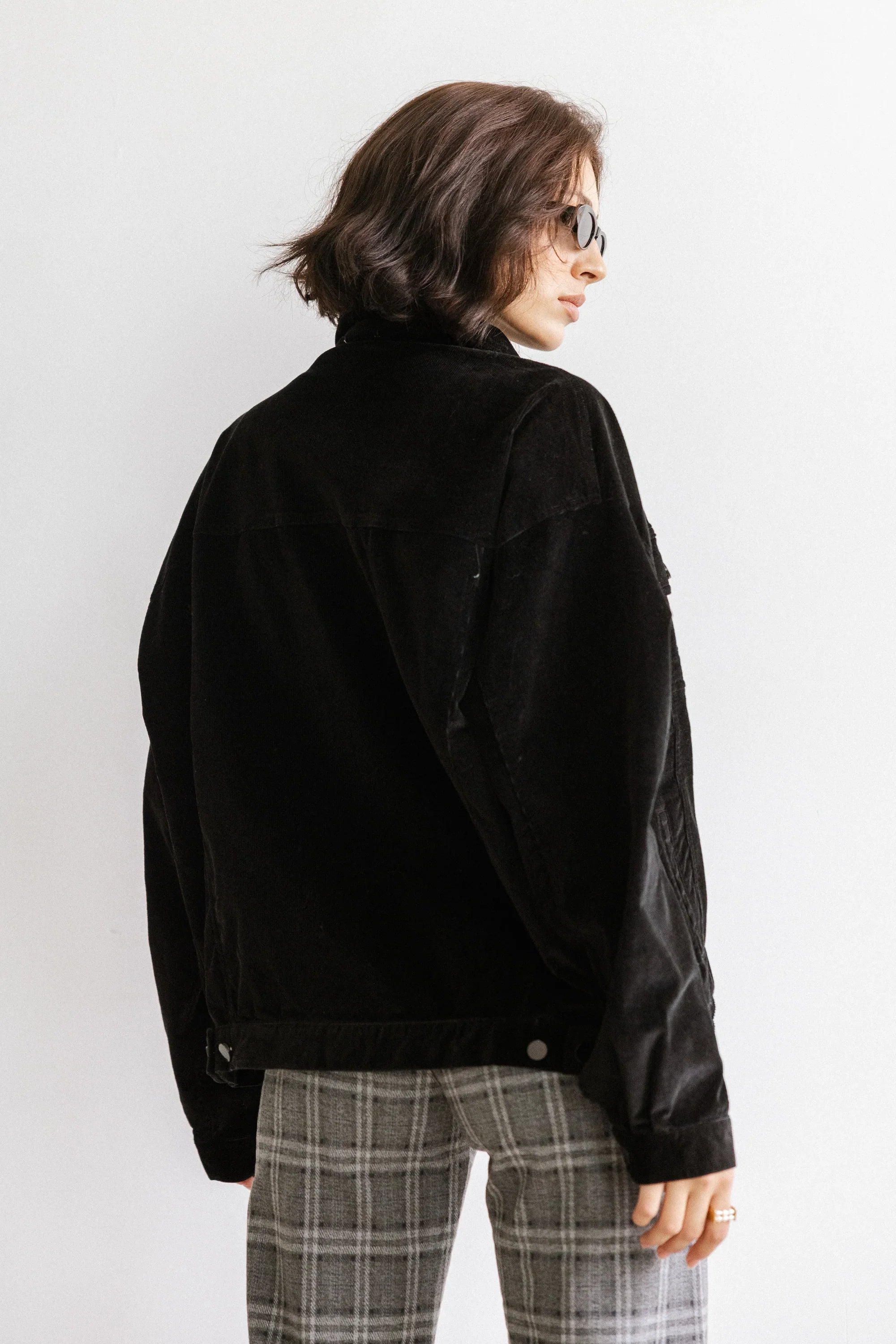 Sarah Corduroy Jacket in Black FINAL SALE