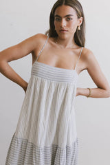 Demi Striped Midi Dress in Blue FINAL SALE
