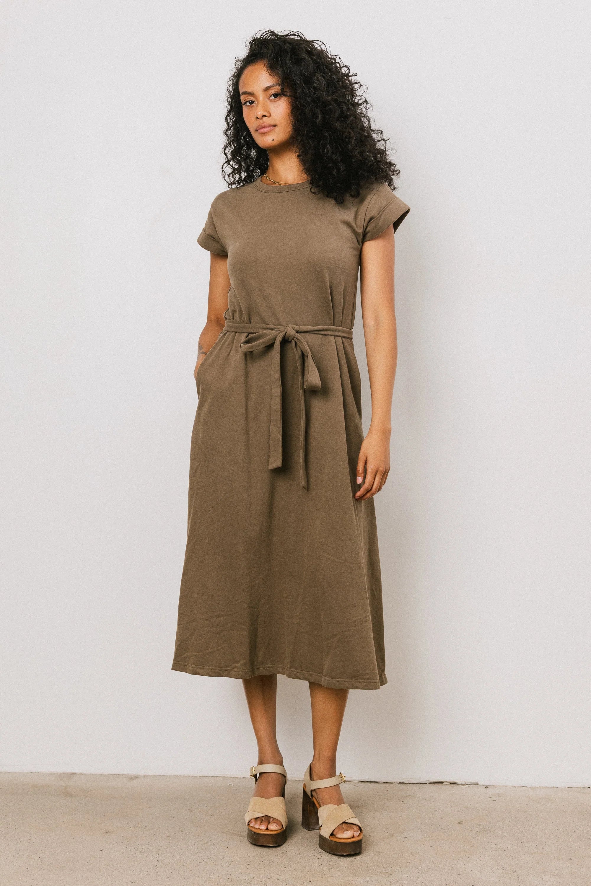 Saxton Maxi Dress in Olive FINAL SALE