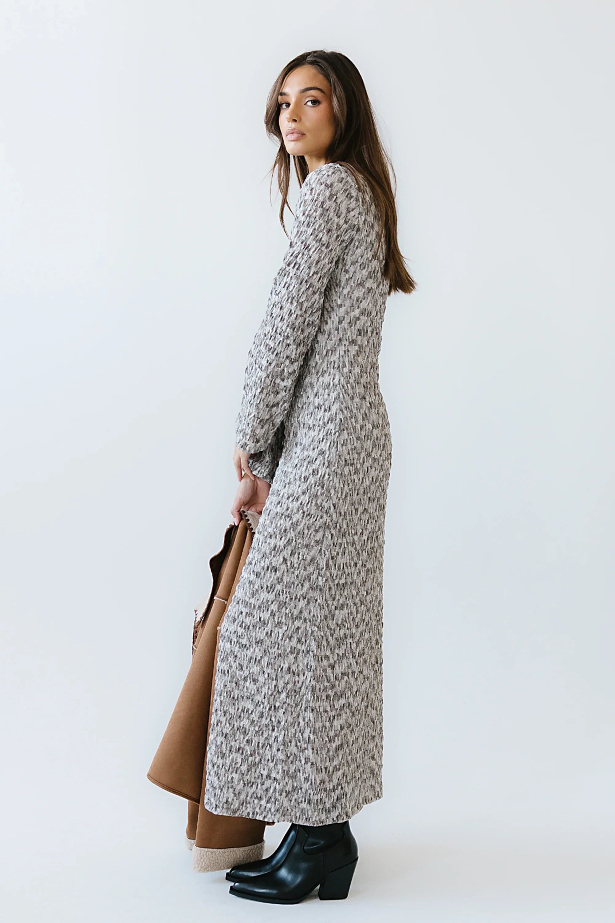 Lennon Textured Maxi Dress FINAL SALE