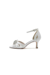 Open Toe Glitter Toe Ankle Strap Hollow out Stiletto Heels