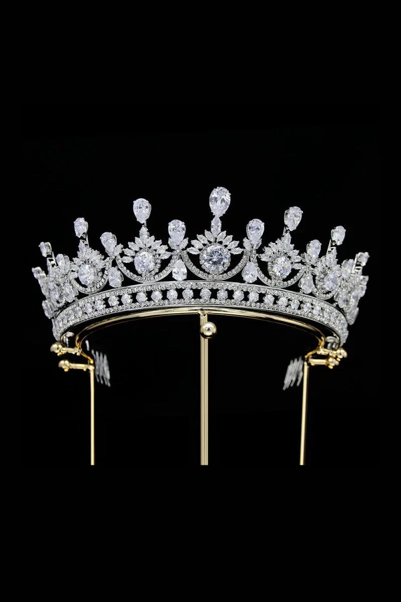 Green Zircon Wedding Crown