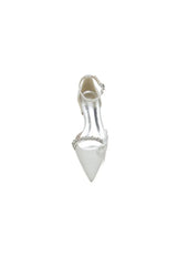 Glitter Pointed Toe Low Heels Wedding Shoes with Bow