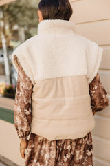 Lets Get Lost Vegan Vest in Cream FINAL SALE