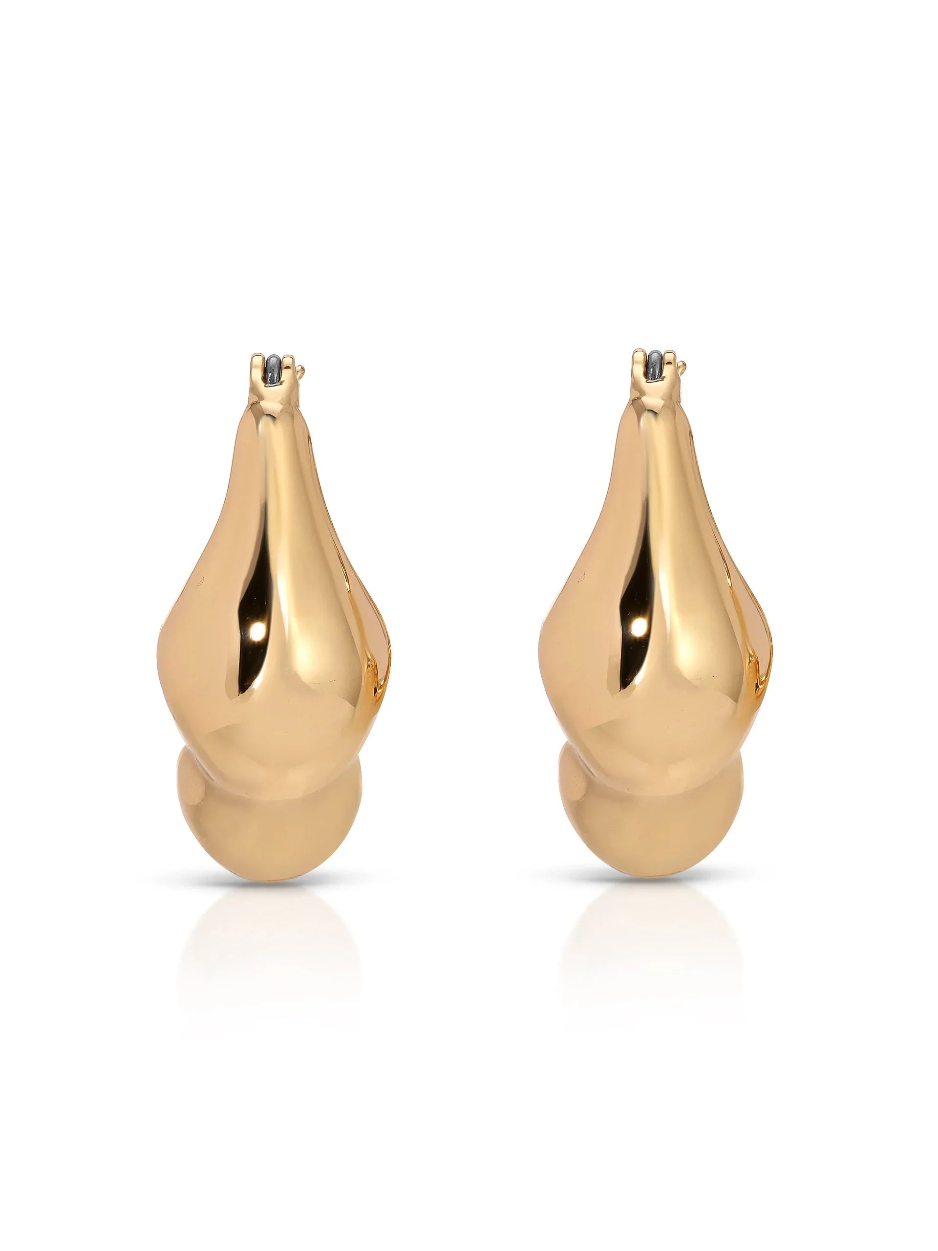 Molten Metal Hoop Earrings