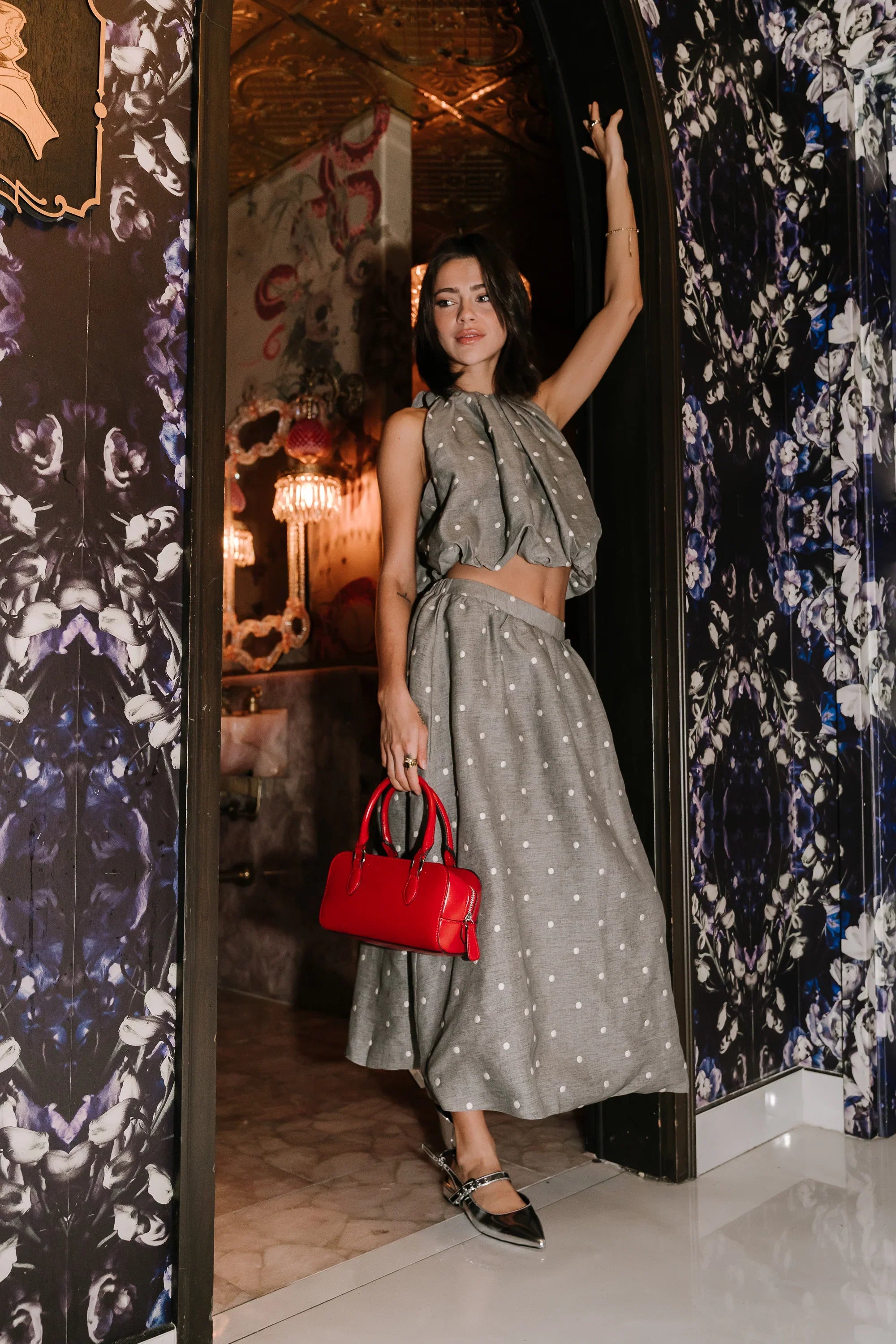 Jozie Polka Dot Midi Skirt FINAL SALE