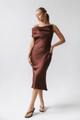 Marcella Satin Midi Dress