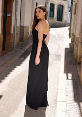 Marie Strapless Maxi Dress Black