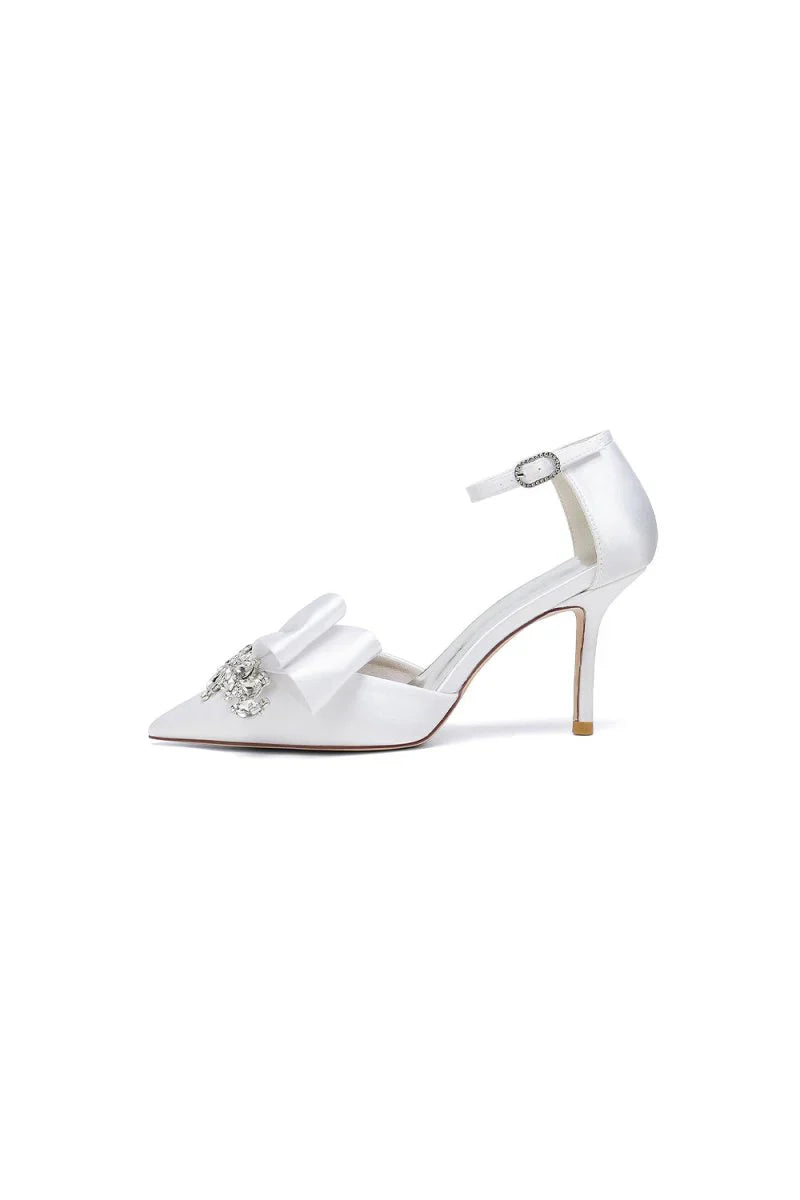 Pointed Toe With Rhinestone Stiletto Heels