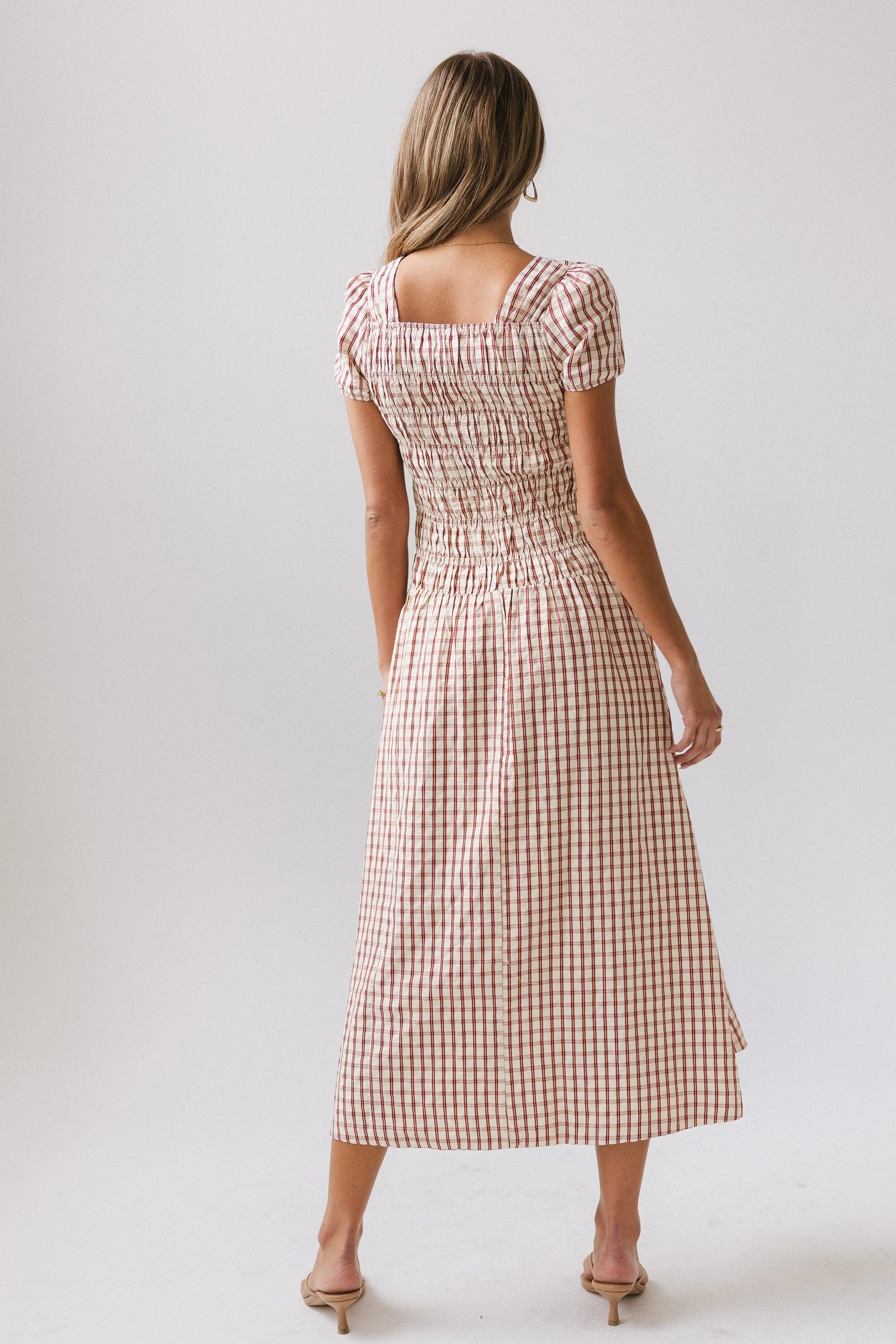 Erin Smocked Maxi Dress in Red FINAL SALE