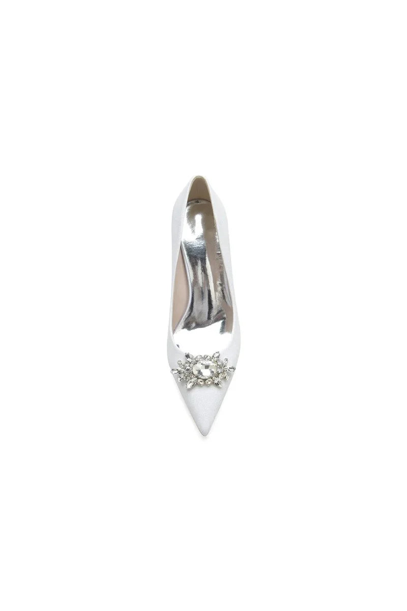 Rhinestone Beaded Glitter Pointed Toe Stiletto Heels