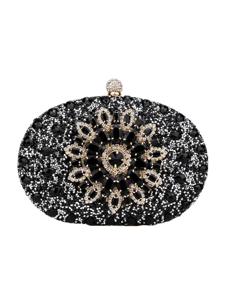 Womens All Over Crystals Sparkly Evening Clutch Bags