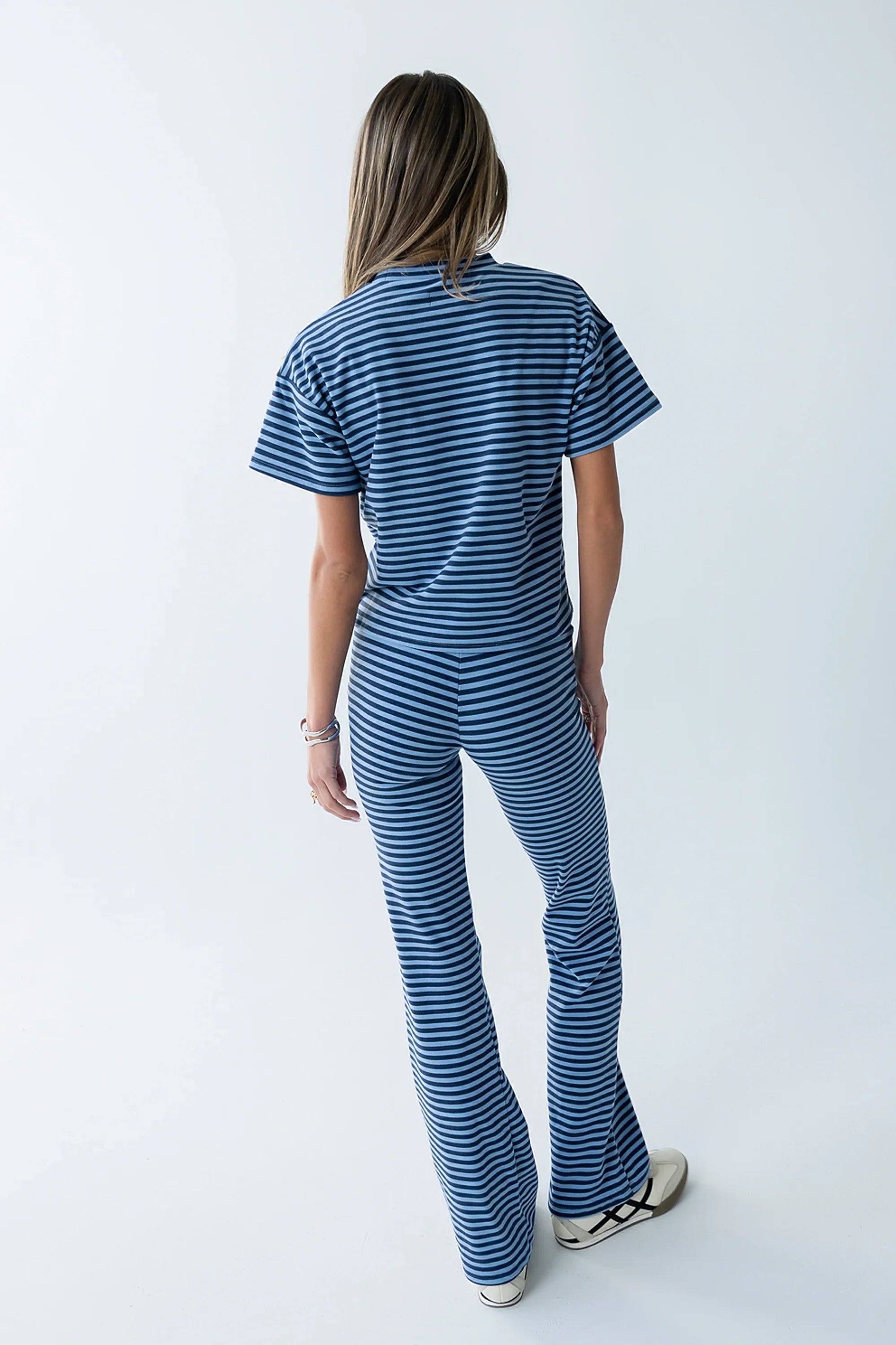 Jannet Striped Top in Navy