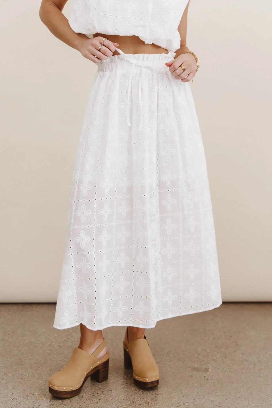 Bridget Embroidered Midi Skirt FINAL SALE