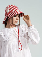 Stripe Tulip Bucket Hat