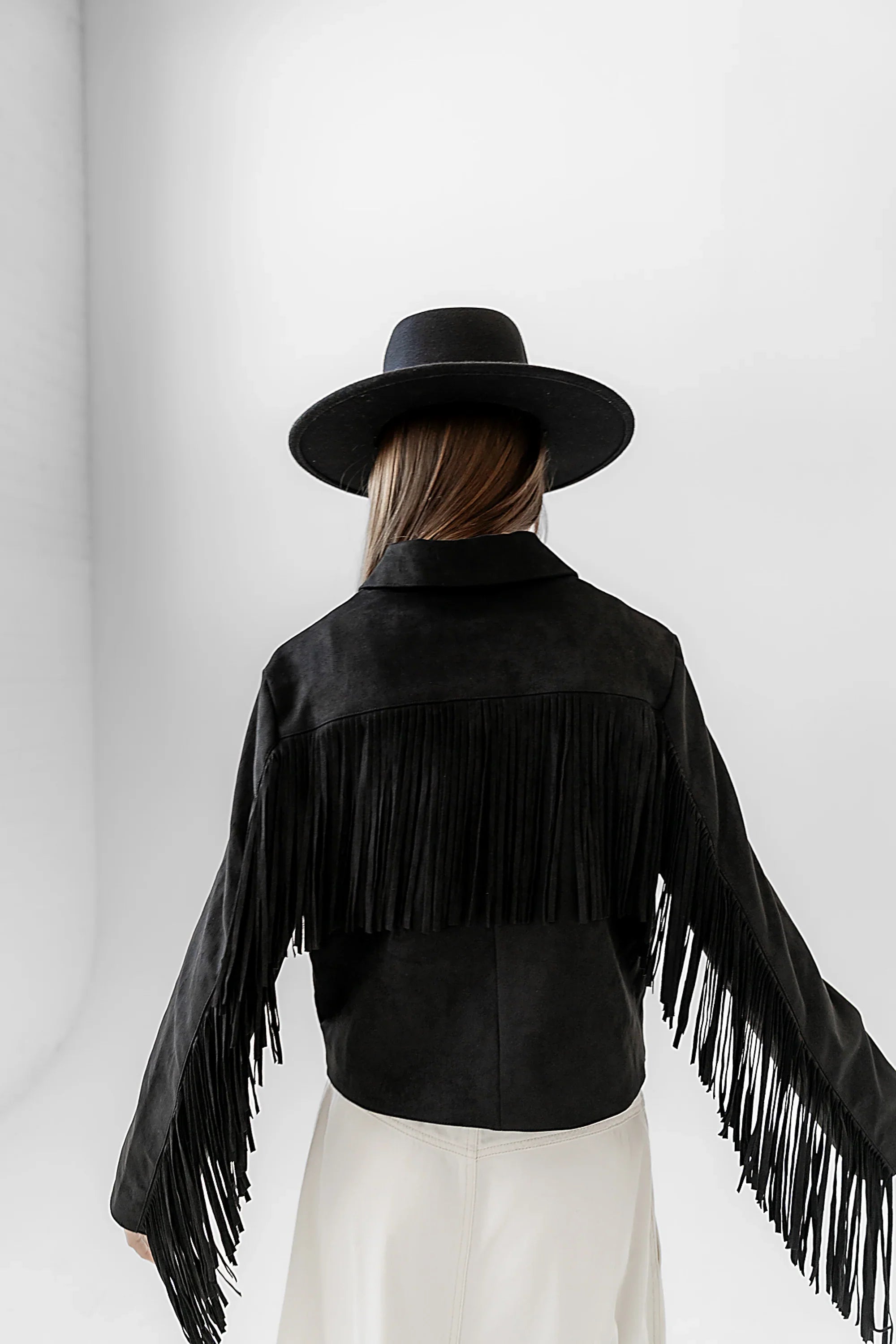 Bridget Fringe Jacket in Black