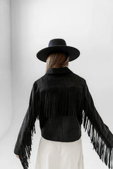 Bridget Fringe Jacket in Black