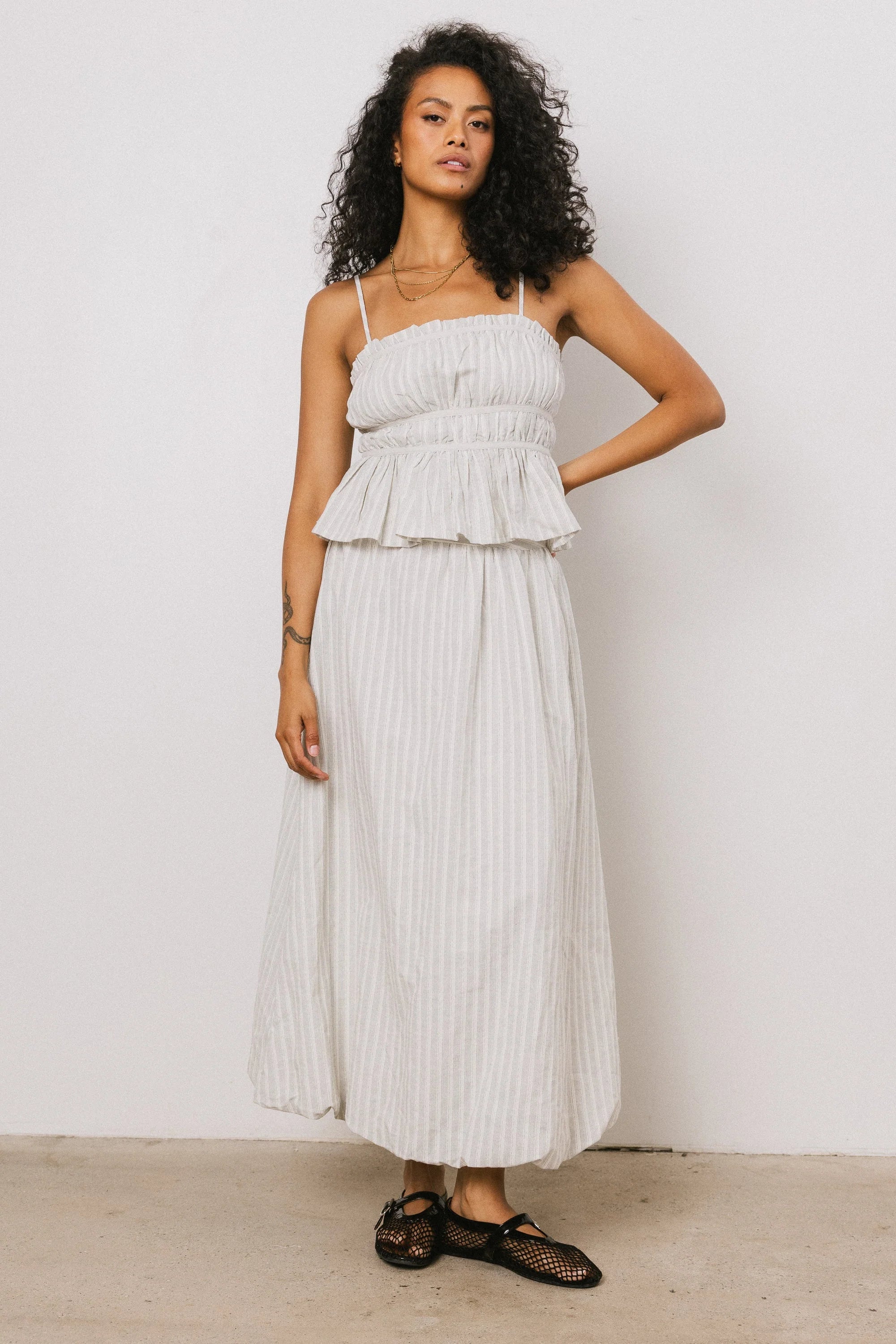 Maisey Striped Maxi Skirt