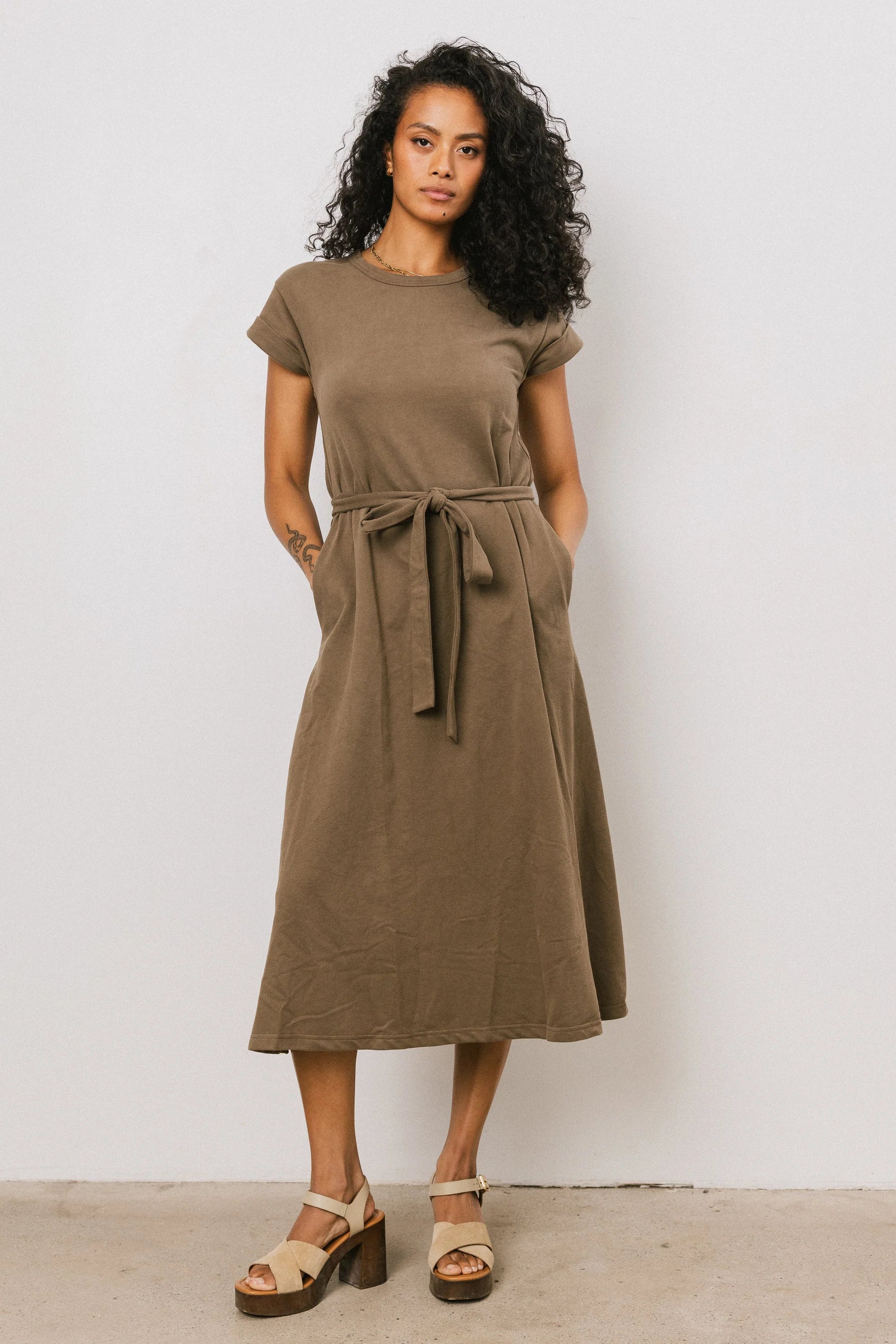 Saxton Maxi Dress in Olive FINAL SALE