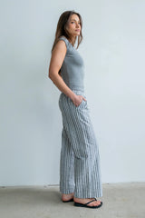 Indiana Striped Pants in Black