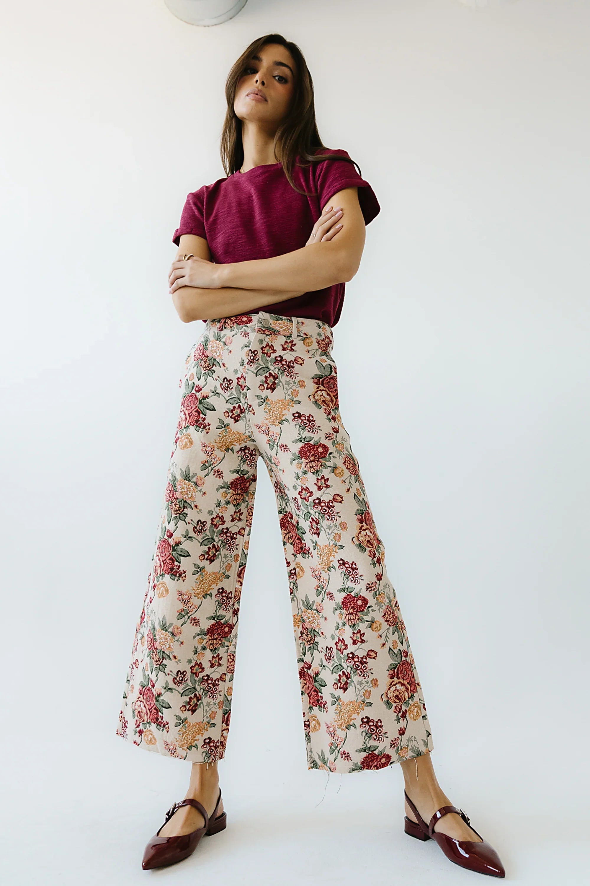 Joanna Floral Wide Leg Pants FINAL SALE