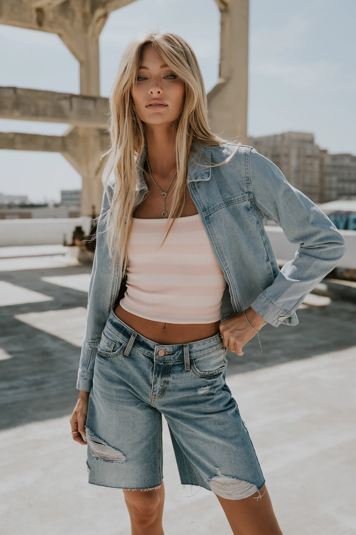 Winston Distressed Bermuda Shorts