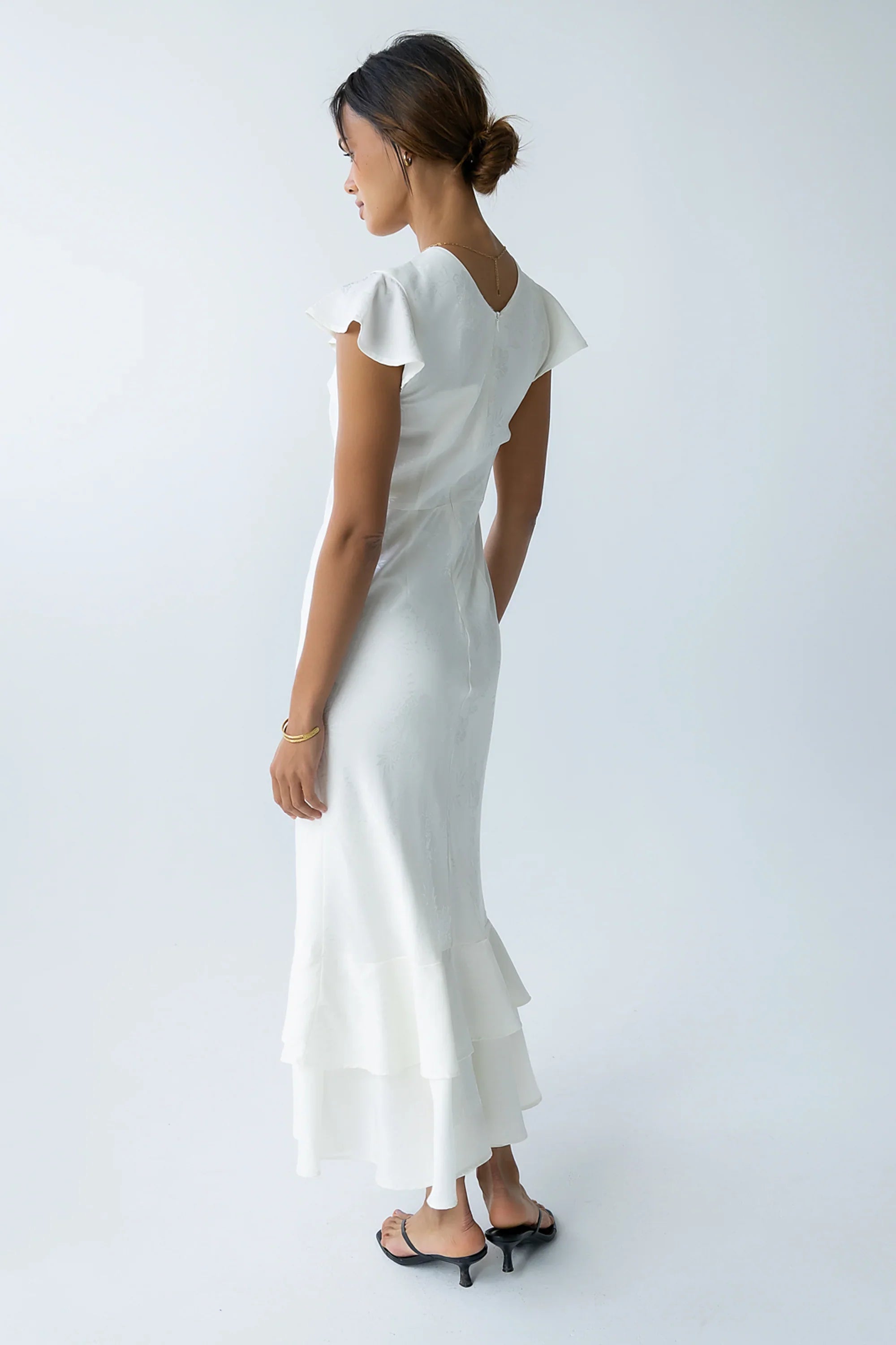 Mateo Floral Maxi Dress in Ivory