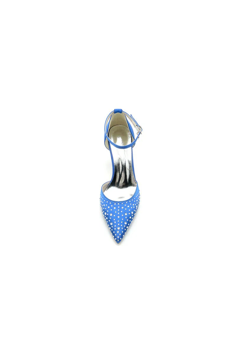 Pointed Toe High Heels with Ankle Strap