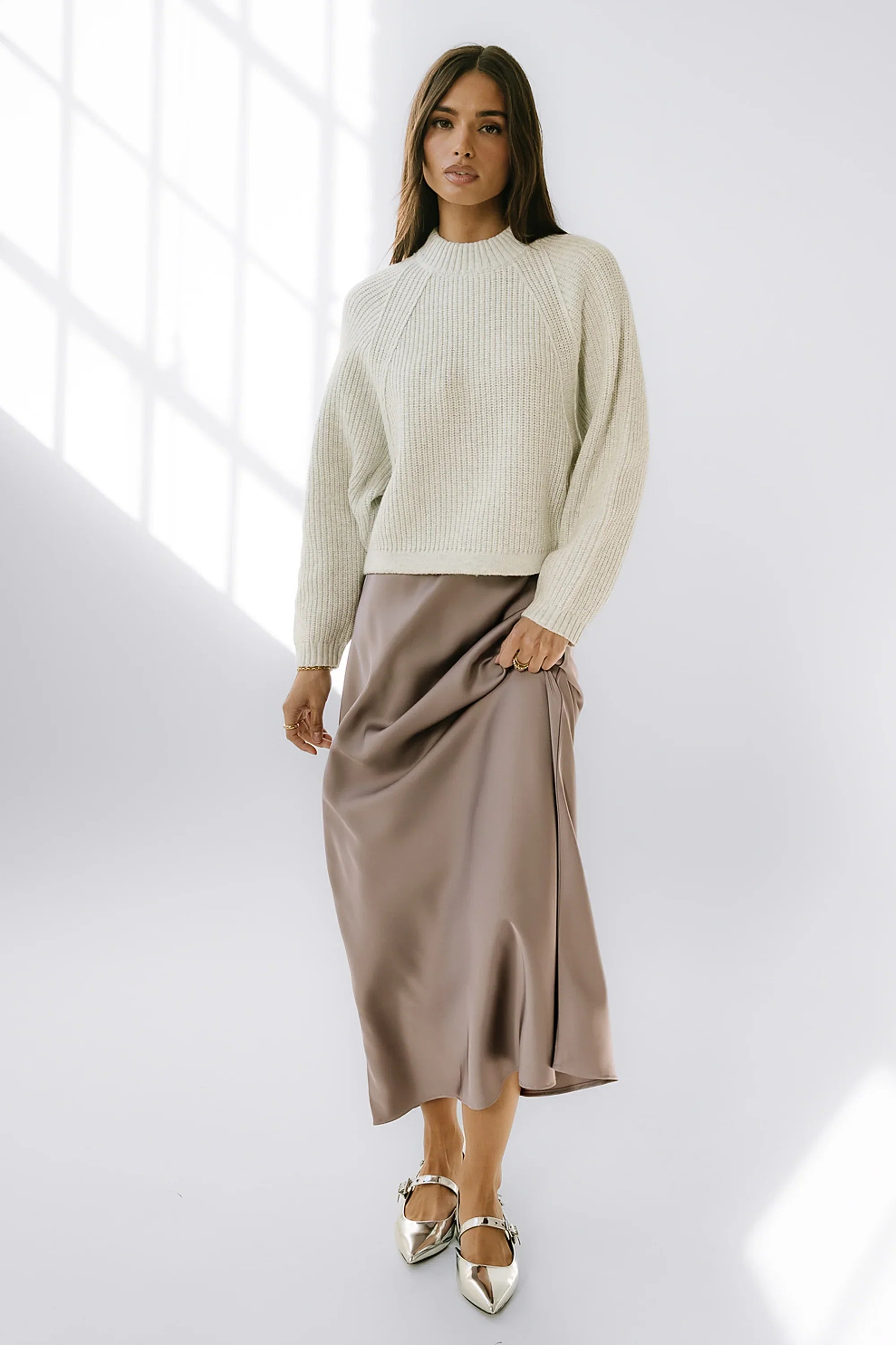 Shayla Knit Sweater in Ivory FINAL SALE