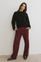 Meli Button Front Knit Sweater in Black FINAL SALE