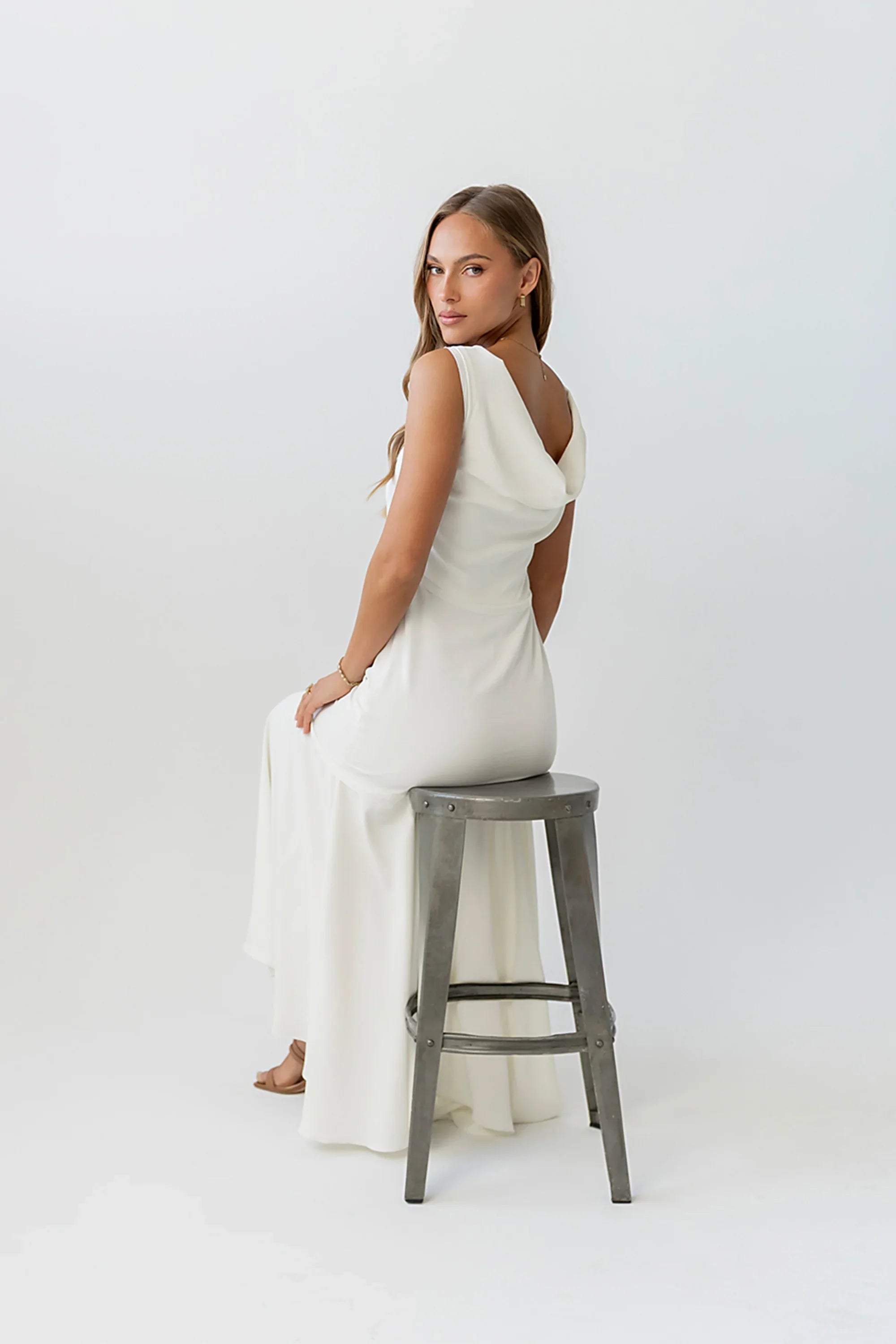 Marlon Maxi Dress in Ivory