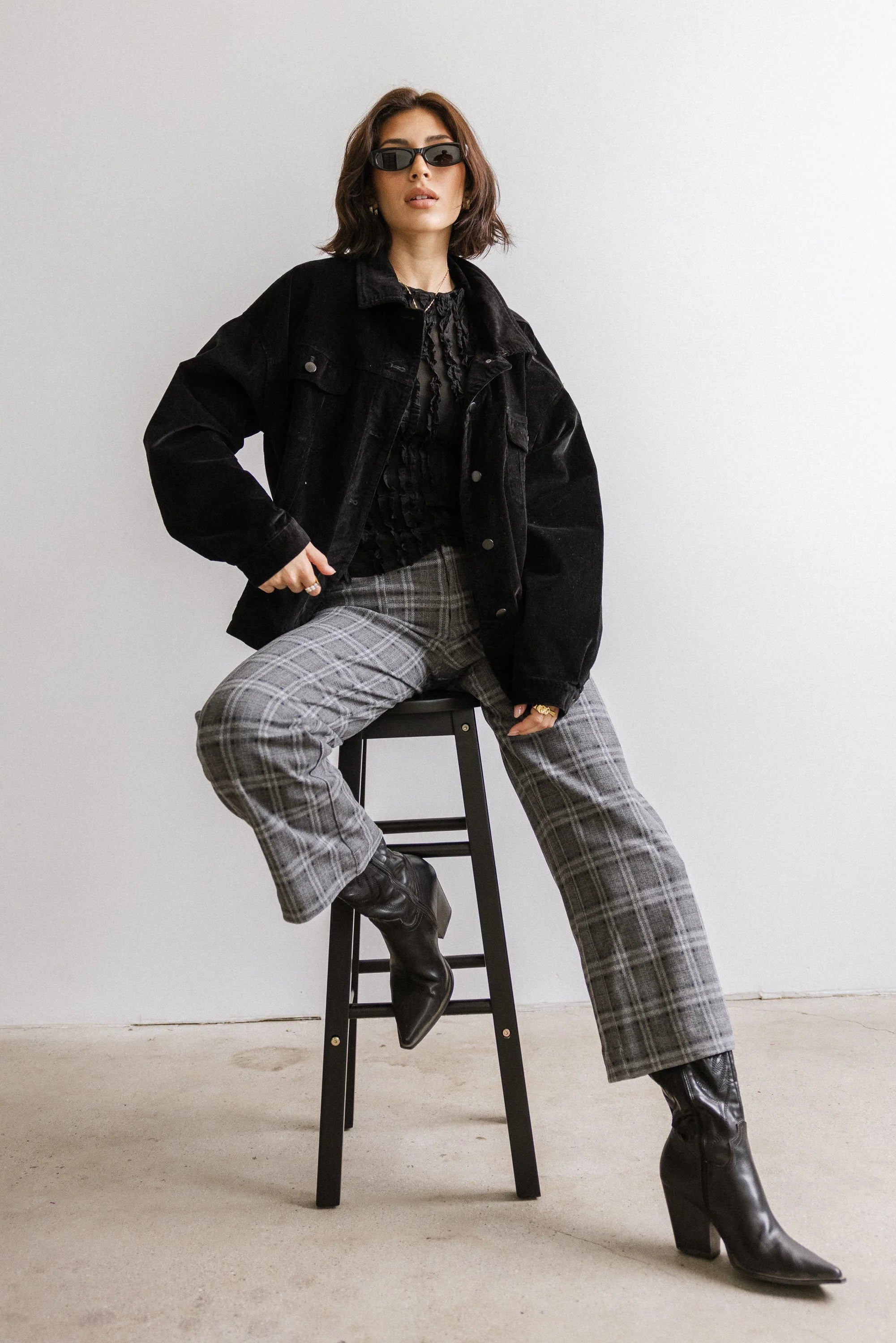 Fisher Plaid Wide Leg Pants FINAL SALE