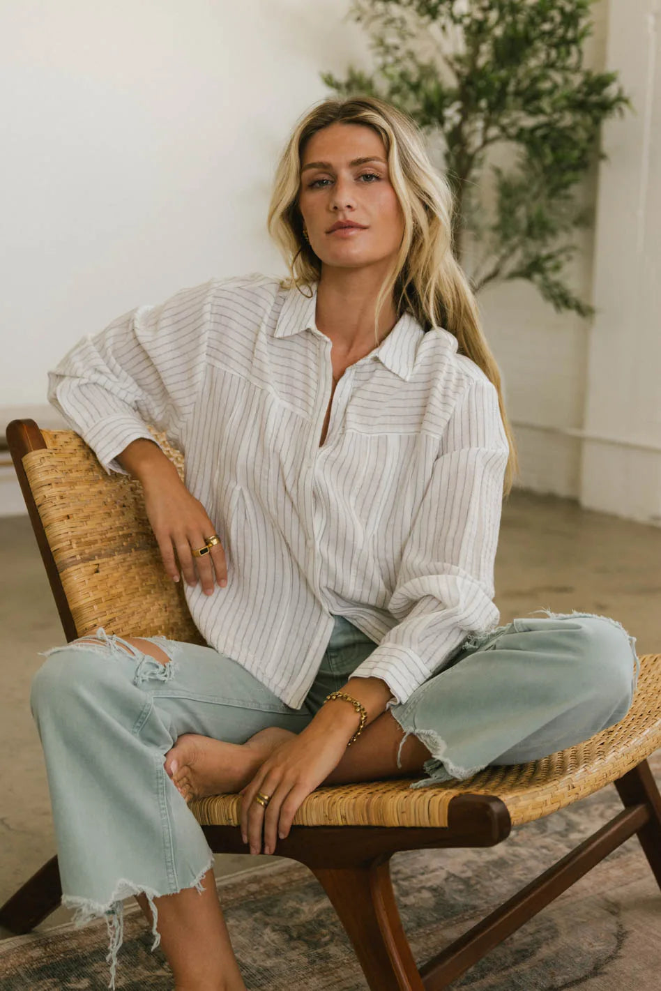 Bret Striped Button Up FINAL SALE
