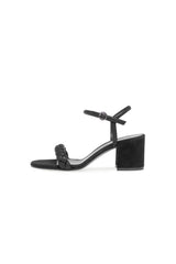 Party Peep Toe Chunky Heel Evening Shoes With Buckle Braided Strap