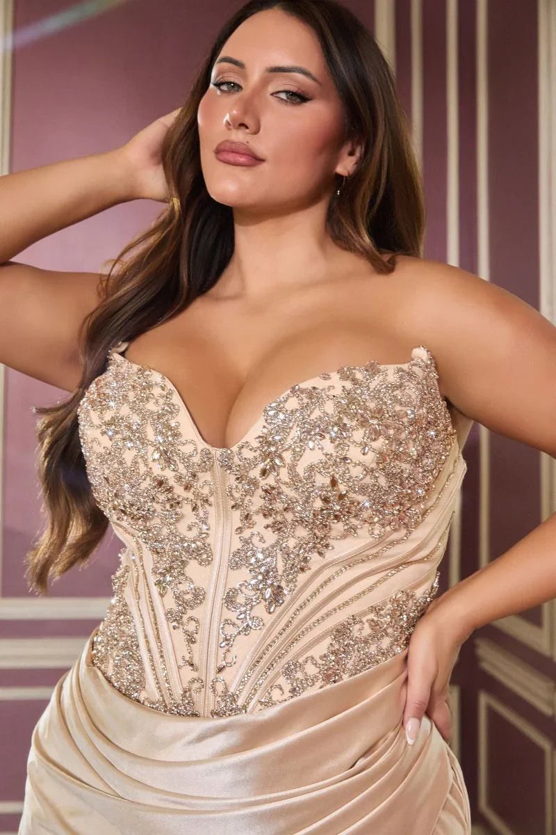 Darylanna Gown Strapless Corset Evening Dress