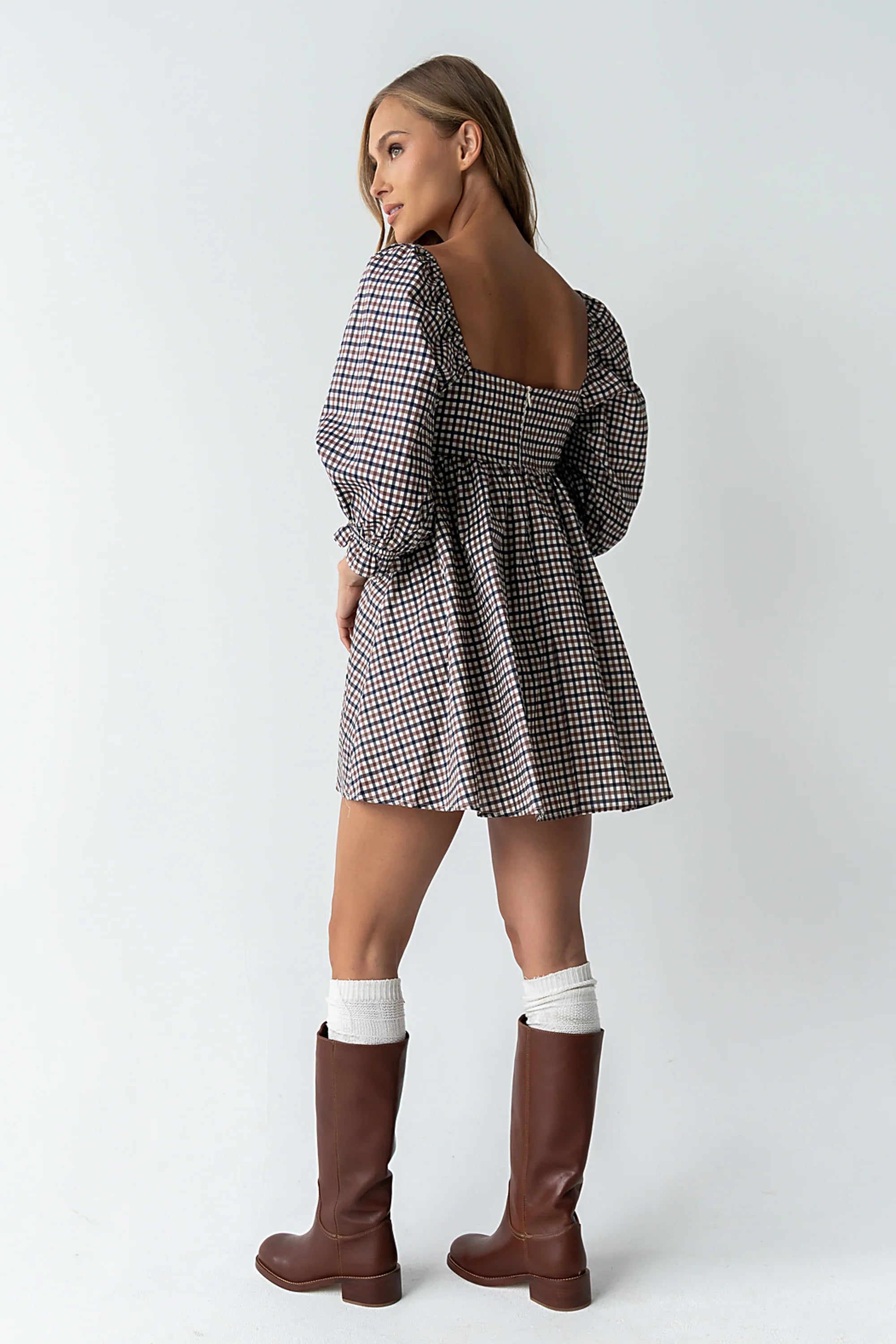 Wren Gingham Mini Dress