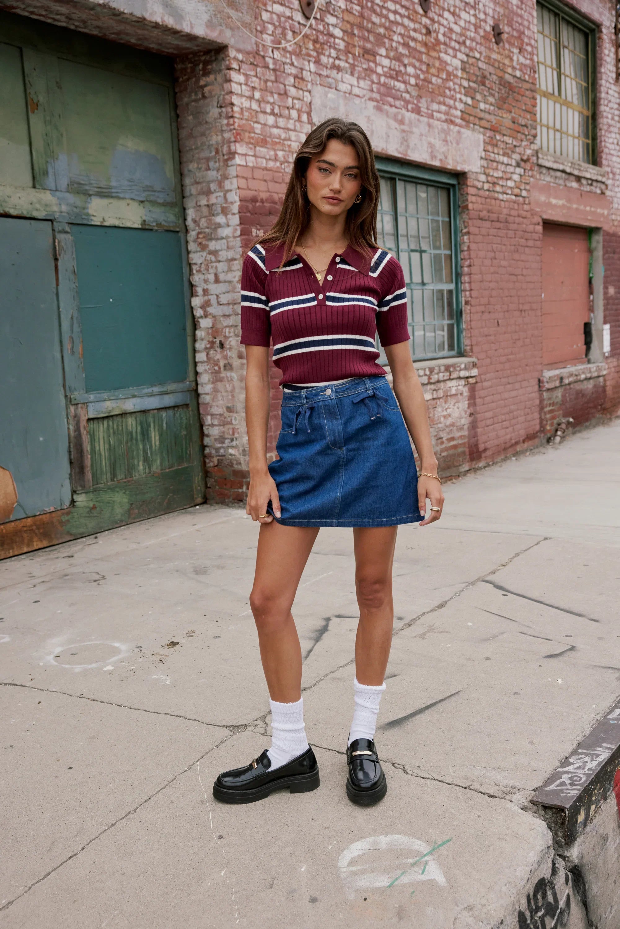 Saylor Denim Mini Skirt