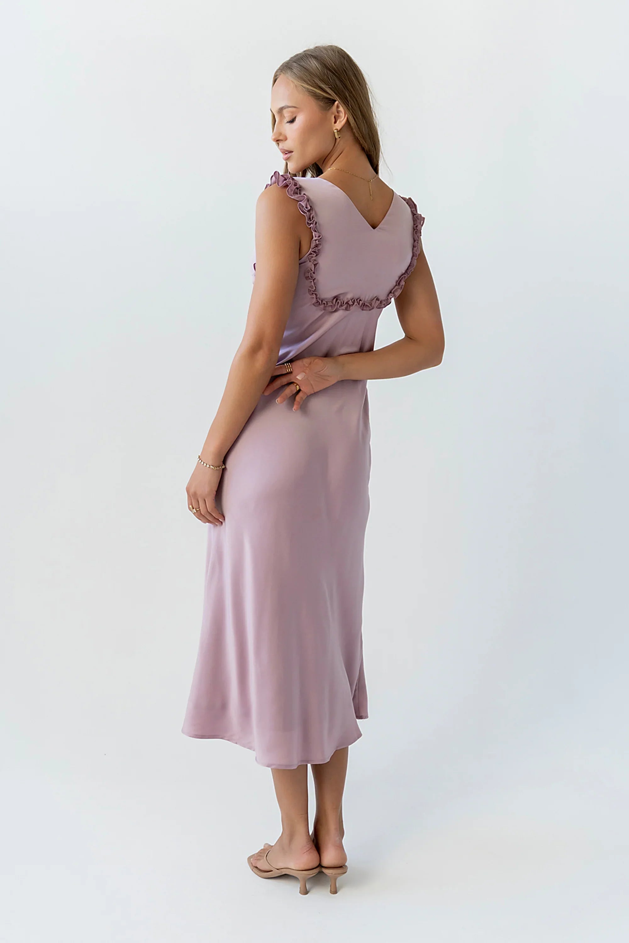 Tracey Maxi Dress in Mauve