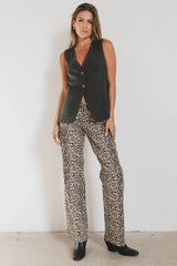 Marshall Straight Leg Jeans in Leopard