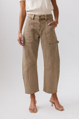 Scottie Barrel Jeans in Tan FINAL SALE