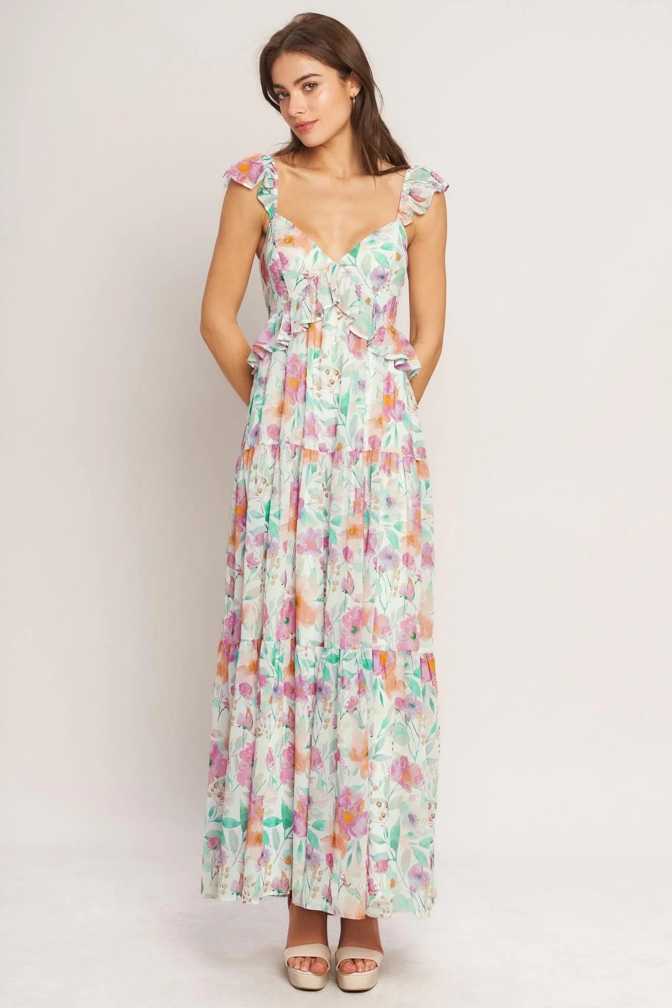 HEAVENLY BLOSSOM MAXI DRESS